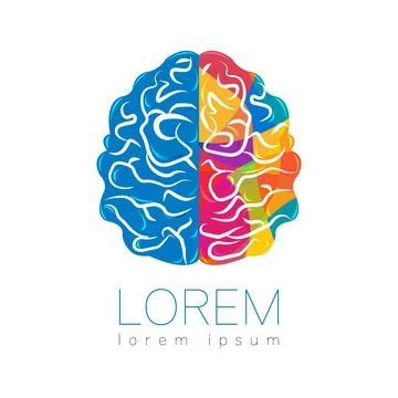 Modern Brain Sign. Human. Creative style. Icon in vector. Design concept. Brand Stock Illustration