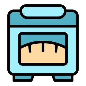 Modern bread maker machine making fresh bread at home Illustrazione stock