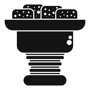 Modern bread toaster icon showing toasting process Stock Illustration