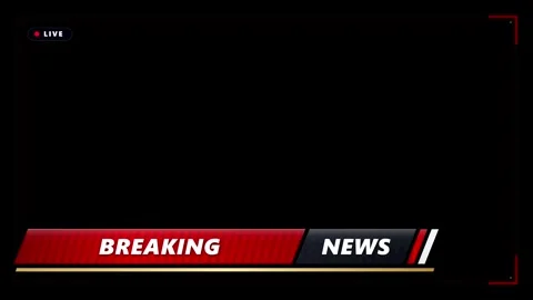Modern breaking news with live indicator and red and black lower third banner 動画素材 335826774