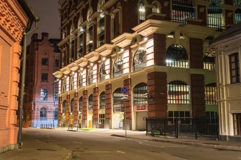 Modern brick building Stock Photos