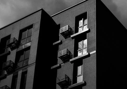 Modern brick building Stock Photos