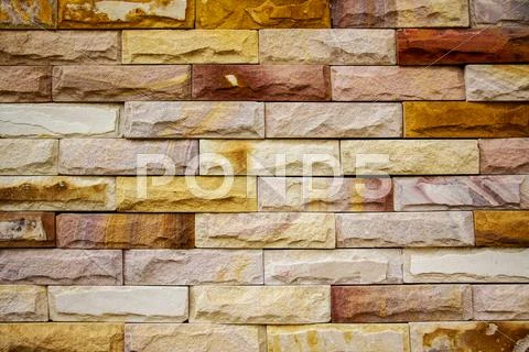 Modern brick stone wall Stock Photos