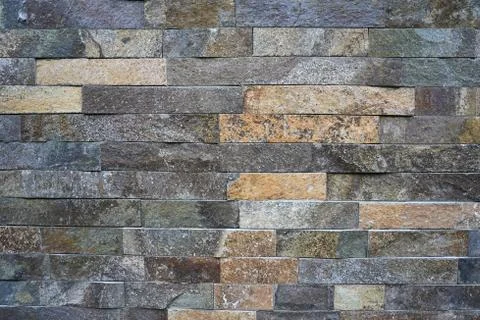 Modern brick wall, surface facade, texture, background. Stock Photos