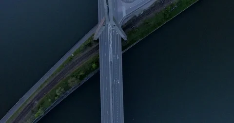 Modern Bridge Fragment Stock Footage 90791700