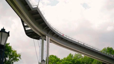 Modern bridge in Kyiv before the war Stock Footage 162946209