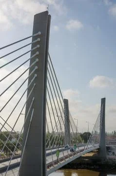 Modern bridge spanning a river in Lobito, Angola Stock Photos