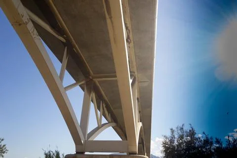 Modern bridge, a work of engineering Stock Photos