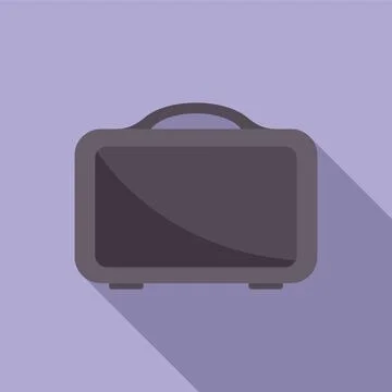 Modern briefcase illustration with long shadow イラスト素材