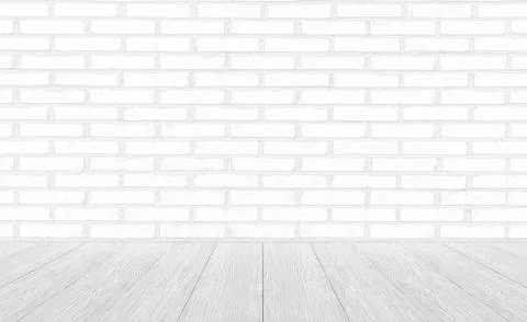 Modern bright interior. Studio empty white wall background. Stock Photos