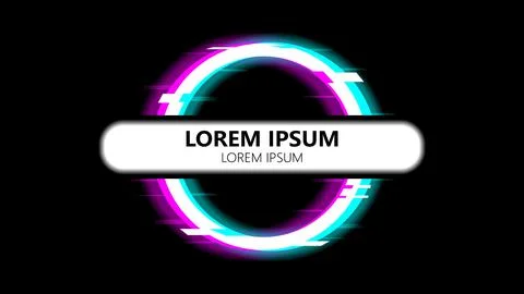 Modern Bright Lower Third for broadcasting Name Logo Template Stock Illustration