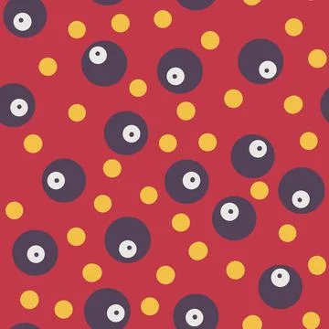 Modern bright multi polka dot pattern, seamless texture background. Stock Illustration
