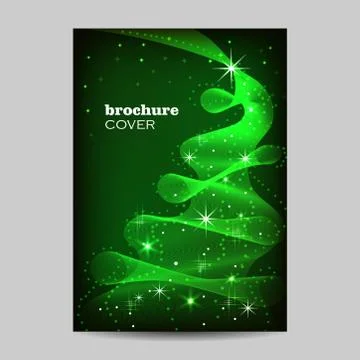 Modern brochure cover design with winter pattern Stock Illustration