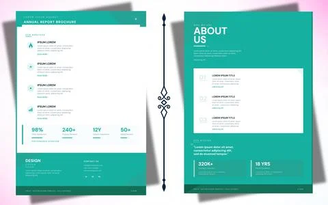Modern Brochure Template Design Set Vector Contemporary Stock Illustration