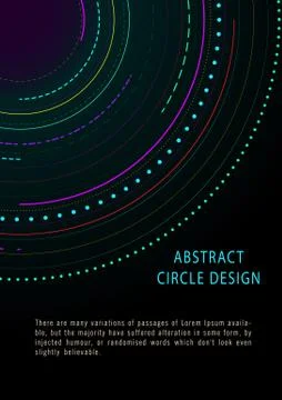Modern Brochure template design with simple circle geometric elements. Stock Illustration