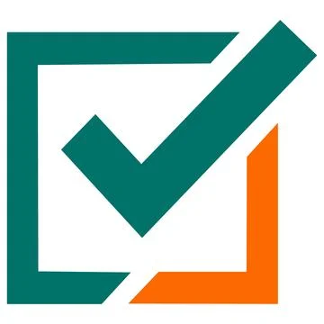 Modern broken square checkbox checkmark icon vector イラスト素材