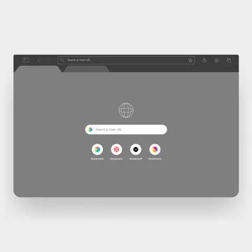 Modern Browser Interface UI UX Dashboard Template Mockup Design 스톡 일러스트