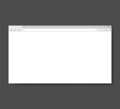 Modern browser window design isolated on white background. Vector illustratio Illustrazione stock