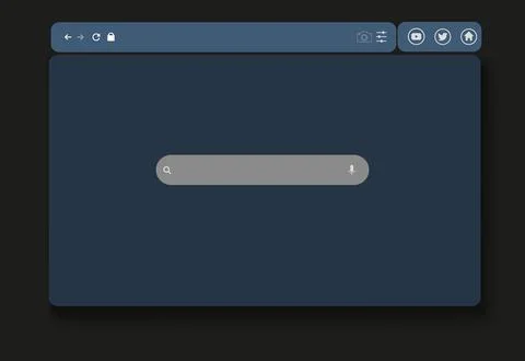 Modern browser window design isolated on white background. Web window screen Stock Illustration