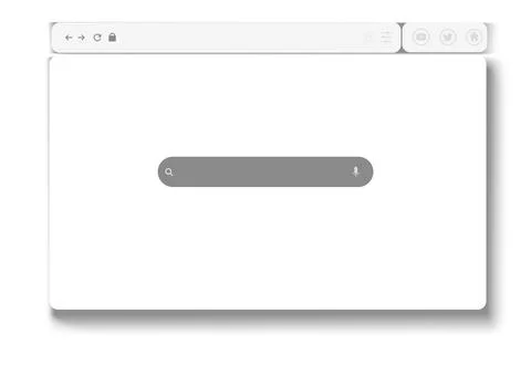 Modern browser window design isolated on white background. Web window screen 스톡 일러스트