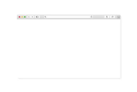 Modern browser window design isolated on transparent background. Web window Stock Illustration