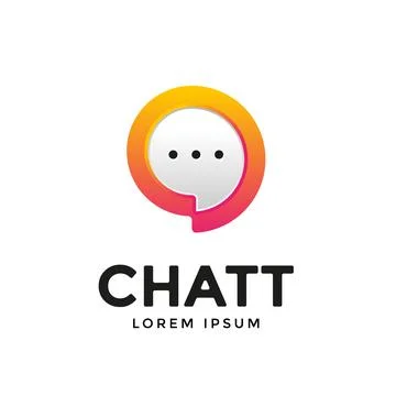 Modern Bubble chat logo vector design Stock Illustration