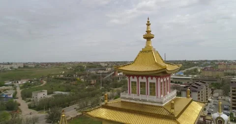 Modern Buddhist temple Stock Footage 157308017