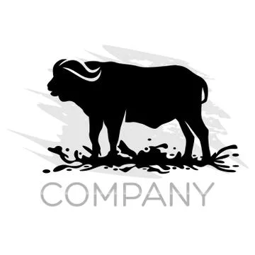 Modern buffalo logo Stock Illustration