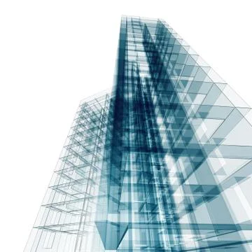 Modern building 3d rendering Stock Illustration