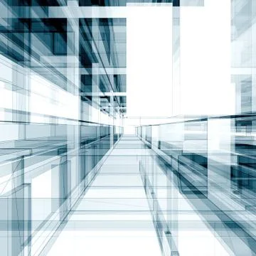 Modern building 3d rendering Ilustración de archivo