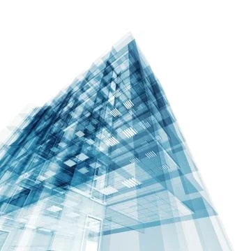 Modern building 3d rendering scene Stock Illustration