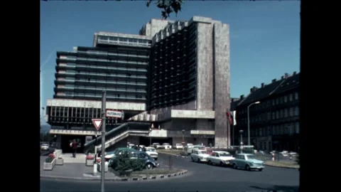 Modern Building and Roundabout Stock Footage 278410125