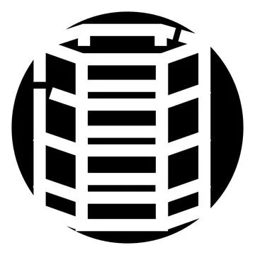 Modern building architecture creating city outline icon Ilustração Stock