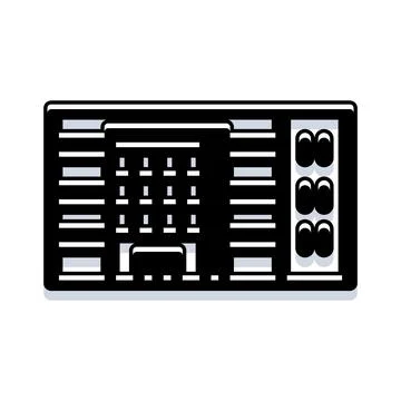 Modern building architecture design creating city silhouette icon Ilustração Stock