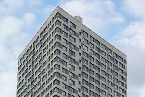 A modern building in the city. Triangular shape 스톡 사진