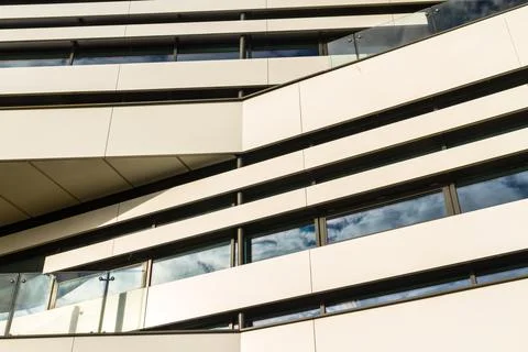 Modern building with clear lines. Stock Photos