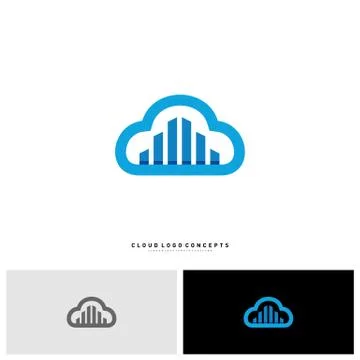 Modern Building Cloud Logo Design Concept Vector. Cloud City Logo Template Ve Ilustración de archivo