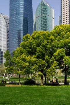 Modern building with cloud Stock Photos