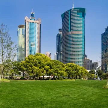Modern building with cloud Stock Photos