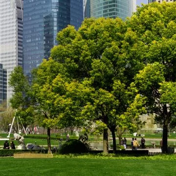 Modern building with cloud Stock Photos