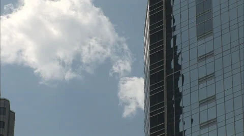 Modern building, clouds, Beijing, China Stock Footage 54230497