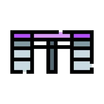 Modern building construction architecture structure icon design Ilustración de archivo