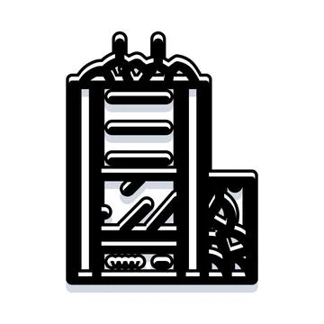 Modern building construction framework abstract black icon Ilustración de archivo