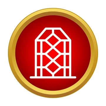 Modern building construction grid structure abstract icon Ilustración de archivo