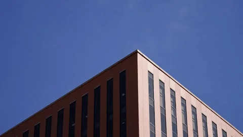 Modern Building Corner with Blue Sky in Seoul Stock-Footage 338147601