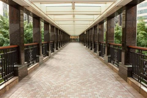 Modern building corridor Stock Photos