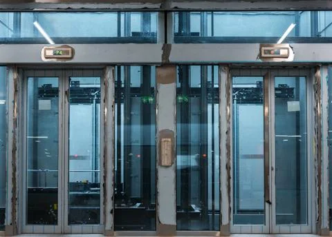 Modern building with an elevator Stock Photos
