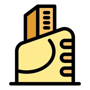 Modern building emerging from abstract shape, architectural innovation Illustrazione stock