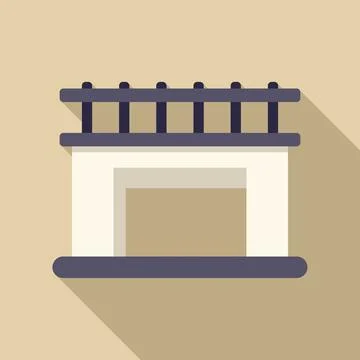 Modern building facade with balcony and railing Ilustración de archivo