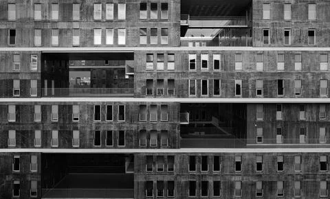 Modern building facade at midday Stock Photos